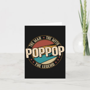 Poppop Man Myth Legend Funny Fathers Day Poppop  Card