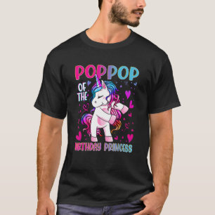 PopPop of the Birthday Princess Girl Dabbing Unico T-Shirt