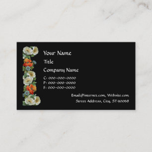 Poppy and Cornflowers Floral Art Business Cards