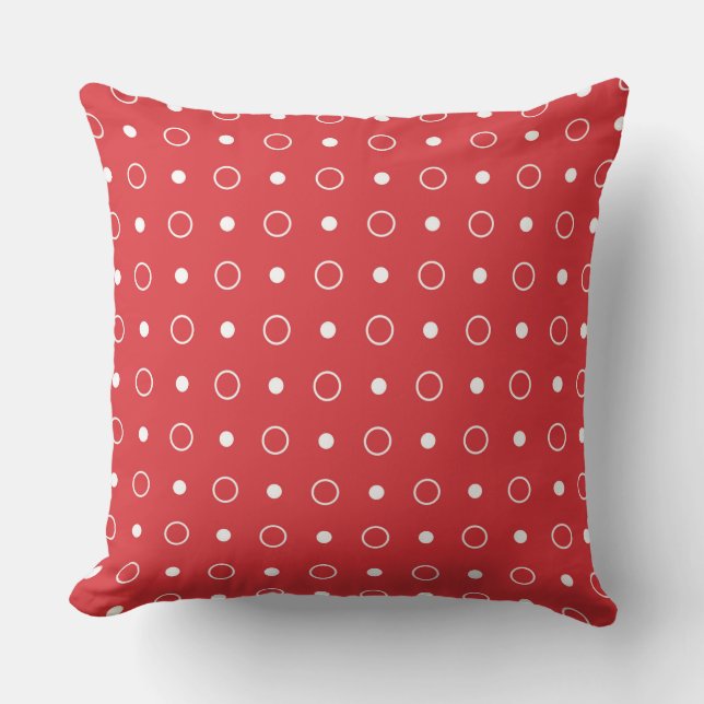poppy and white dots cushion (Front)