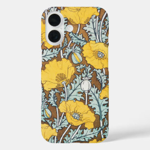 poppy art illustration yellow flower iPhone 16 case
