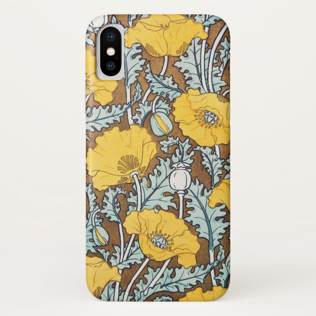 poppy art illustration yellow flower Case-Mate iPhone case (Back)