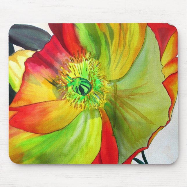 Poppy Art macro poppy Mouse Pad (Front)