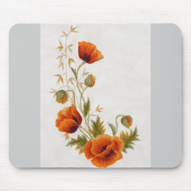 Poppy art mouse pad (Front)
