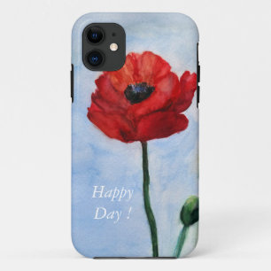 Poppy art Phone SE + iPhone 5/5S, Barely There iPhone 11 Case