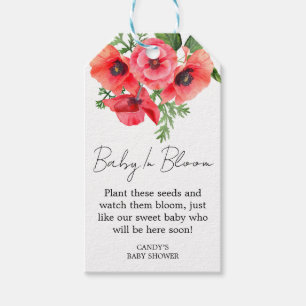 Poppy Baby Shower Seed Gift Tags