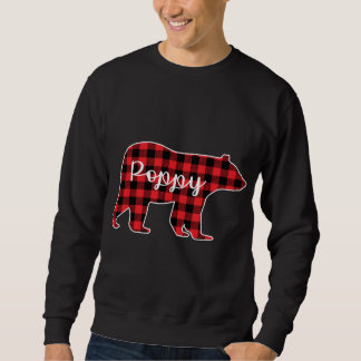 Poppy Bear Red Plaid Family Matching Christmas Paj Sweatshirt