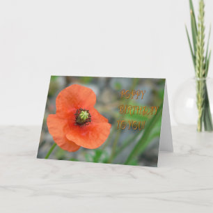 POPPY BIRTHDAY CARD