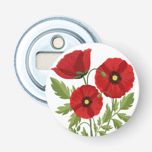Poppy blooming joyful Summer Flowers Bottle Opener