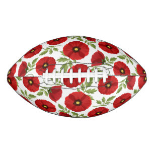 Poppy blooming joyful Summer Flowers Football