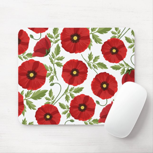 Poppy blooming joyful Summer Flowers Mouse Pad (With Mouse)
