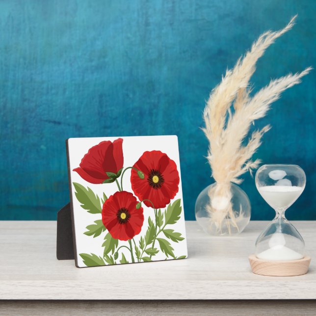 Poppy blooming joyful Summer Flowers Plaque (Insitu)