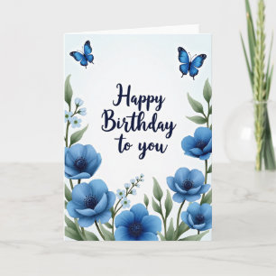 Poppy Blossom Birthday Card