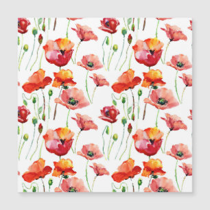 Poppy Blossom: Simple Seamless Background.