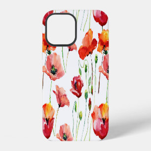 Poppy Blossom: Simple Seamless Background. iPhone 12 Case
