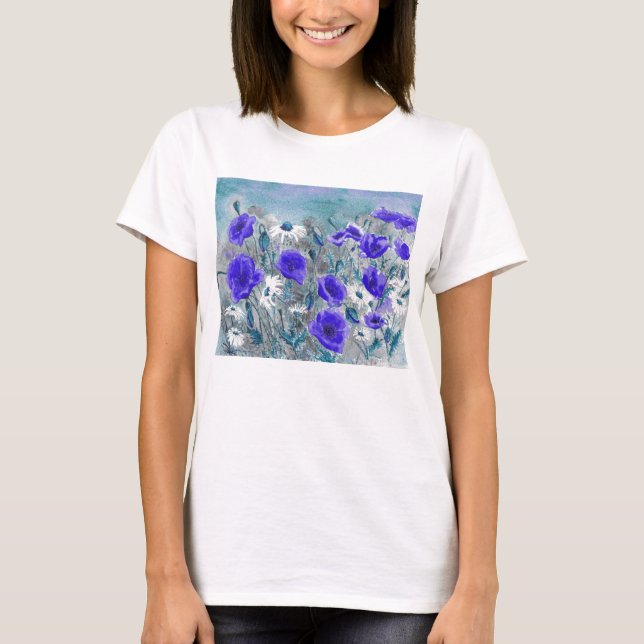 'Poppy Blue' T-Shirt (Front)