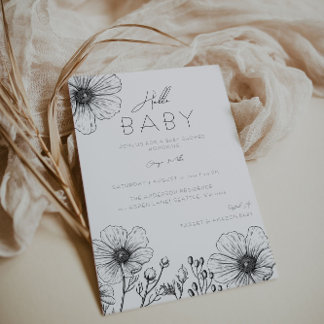 Poppy Bohemian Baby Shower Invitation 