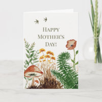 Poppy Botanical Birds Mother's Day