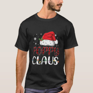 Poppy Claus Christmas Santa Hat Buffalo Matching F T-Shirt