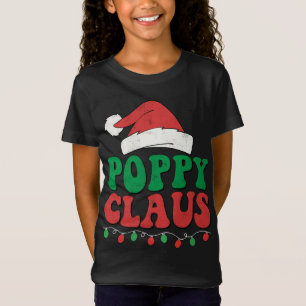 Poppy Claus Santa Christmas Lights Family Matching T-Shirt