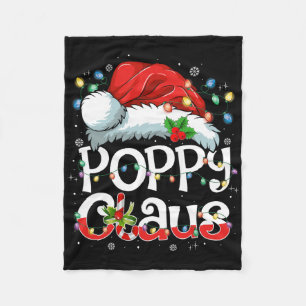 Poppy Claus Xmas Santa Matching Family Christmas P Fleece Blanket