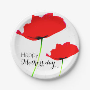 POPPY Collection 01 Mother's day Paper Plates