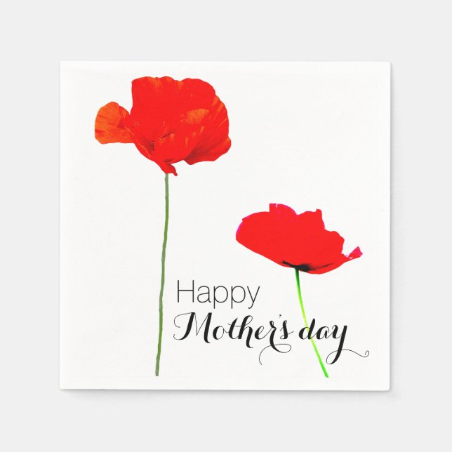 POPPY Collection 03 Mother's day Paper Napkins (Front)