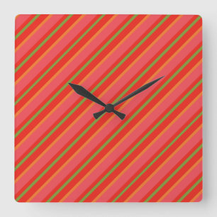 Poppy Colours Snazzy Stripes Wall Clock