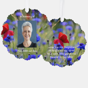 Poppy Cornflower Meadow Memorial Pocket Keepsake Tree Decoration Card