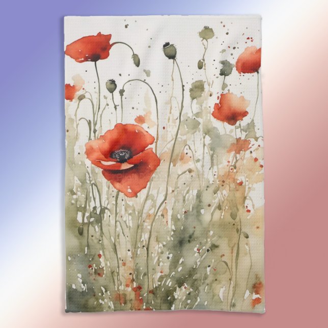 Poppy Day v.1   Tea Towel (Creator Uploaded)