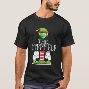 Poppy Elf Wearing Mask Toilet Paper Christmas T-Shirt