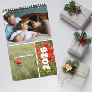 Poppy family photo for grandparents Calendar