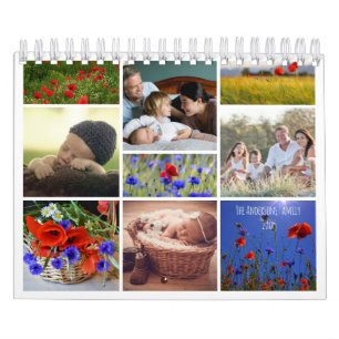 Poppy family photo for grandparents Calendar