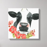 Poppy Farm - Cow with Flowers