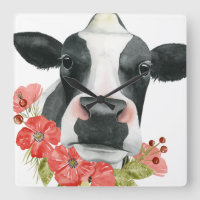 Poppy Farm - Cow with Flowers