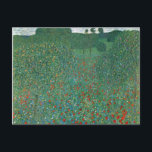 Poppy Field by Gustav Klimt, Vintage Art Nouveau Postcard<br><div class="desc">Poppy Field (1907) by Gustav Klimt is a vintage Victorian Era fine art symbolism floral landscape painting. A nature scene with a large meadow with blooming red poppy flowers. It's spring and the poppies and fruit trees are in bloom. About the artist: Gustav Klimt (1862-1918) was an Austrian Symbolist painter...</div>