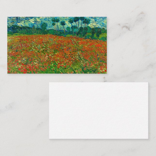 Poppy Field by Vincent van Gogh Business Card (Front/Back)