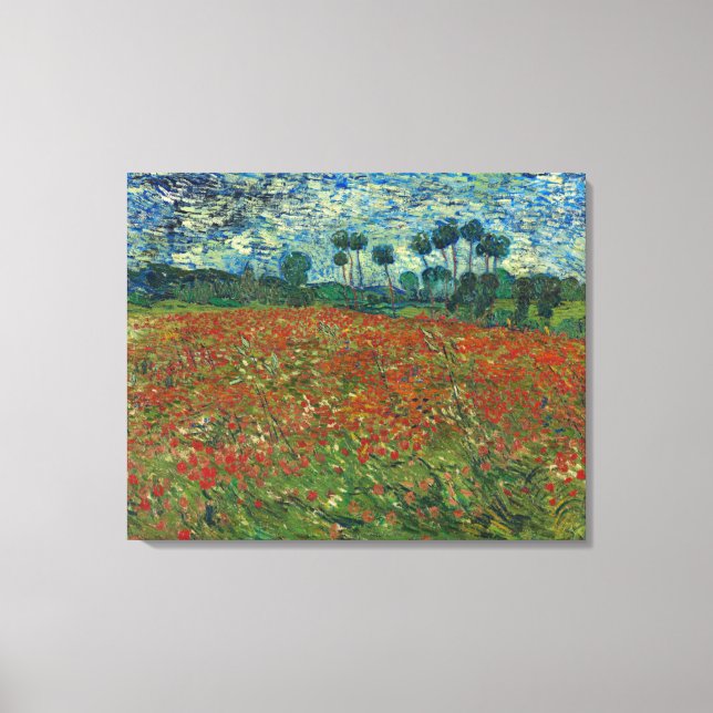 Poppy Field by Vincent Van Gogh Canvas Print (Front)