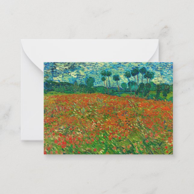Poppy Field by Vincent van Gogh Card (Front)