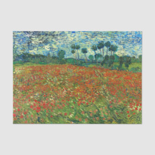 Poppy Field by Vincent Van Gogh Tissue Paper