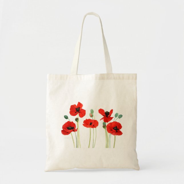 Poppy Field by Wanda Zuchowski-Schick Tote Bag (Front)