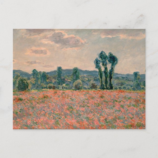 Poppy Field - Claude Monet Postcard (Front)