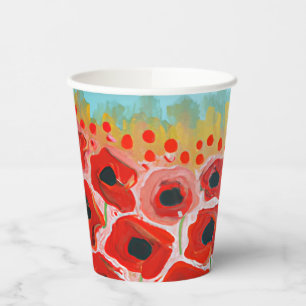 Poppy Field Collection Paper Cups