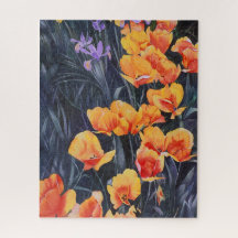 Poppy Field Colourful Impressionistic Painting