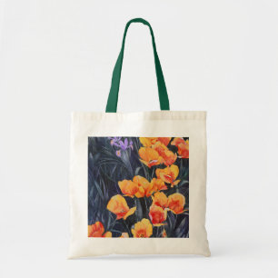 Poppy Field Colourful Impressionistic Painting Tote Bag