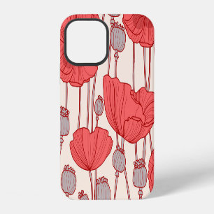Poppy Field Dance: Seamless Floral Rhapsody iPhone 12 Case