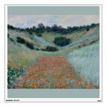 Poppy Field in a Hollow Near Giverny by Monet