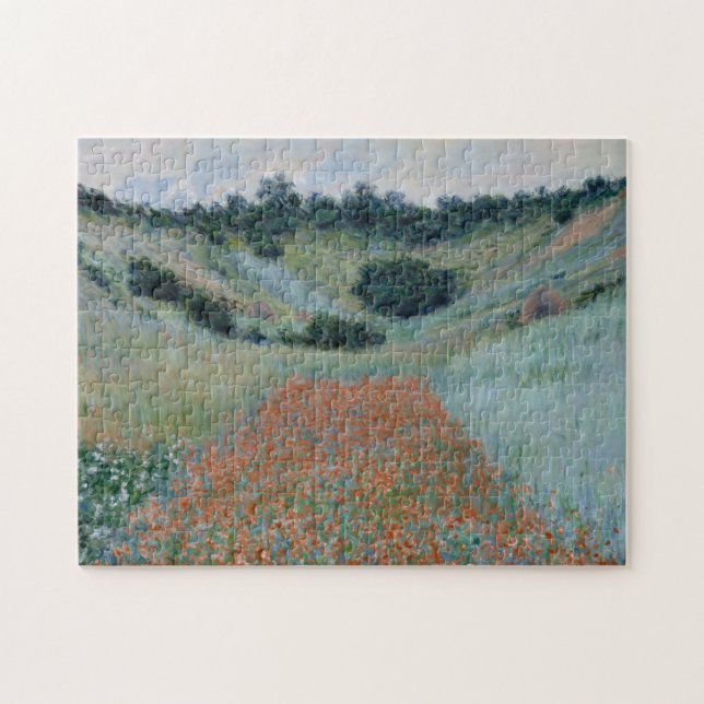 Poppy Field in a Hollow Near Giverny by Monet Jigsaw Puzzle (Horizontal)