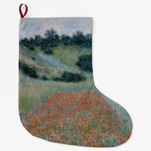 Poppy Field in a Hollow near Giverny (by Monet) Large Christmas Stocking
