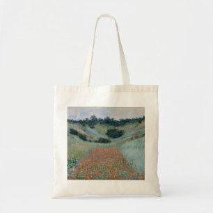 Poppy Field in a Hollow near Giverny (by Monet) Tote Bag